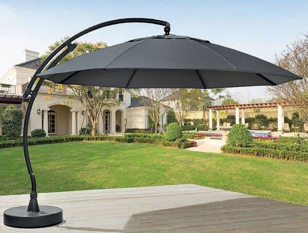 Sun Garden Easy Sun Parasol Sonnenschrim Ampelschirm anthrazit grau-meliert