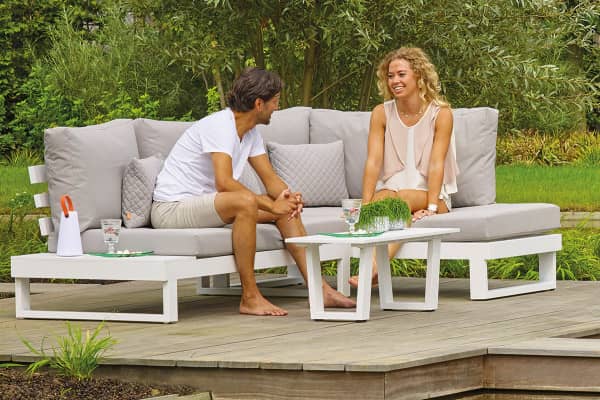 Aluminium Ecklounge Ibiza 4 Personen bei Gartenmode links