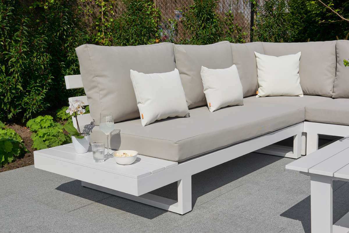 Aluminium Lounge Ibiza 5 Personen White TOO Design Gartenmöbel